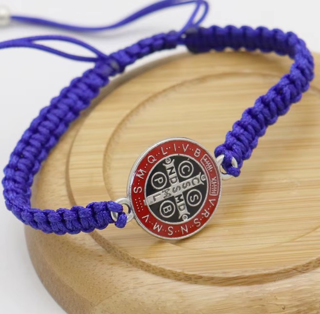 St. Benedict Medal Bracelet (Blue)